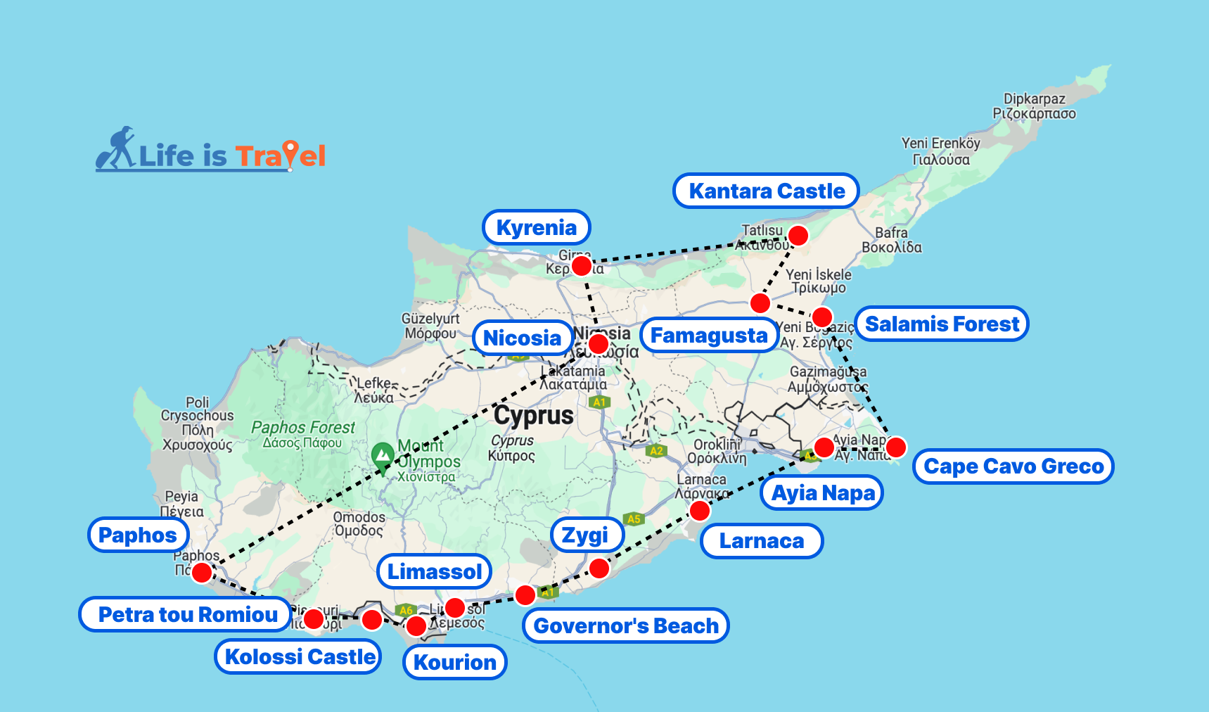маршрут по Кипру