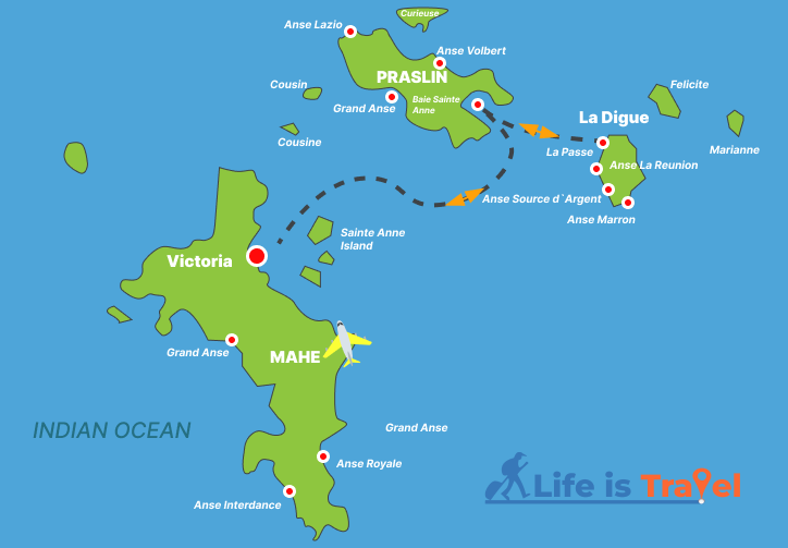 карта сейшельских островов
