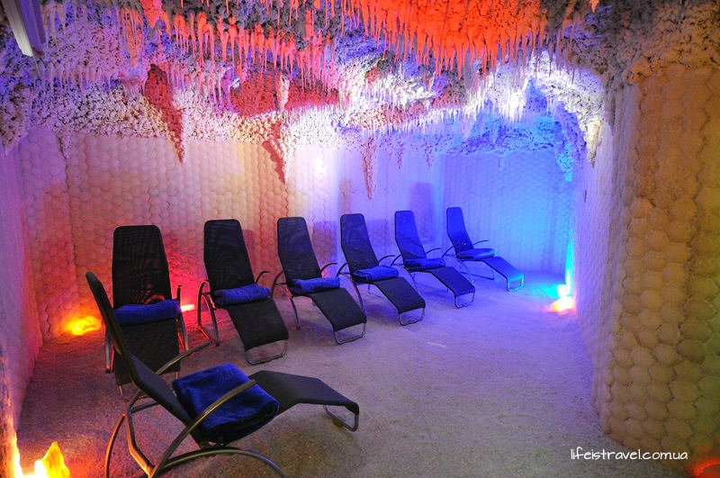соляная пещера в отеле Лотос, Хевиз