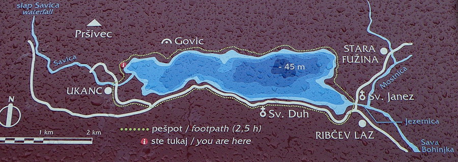 схема района озера Бохинь