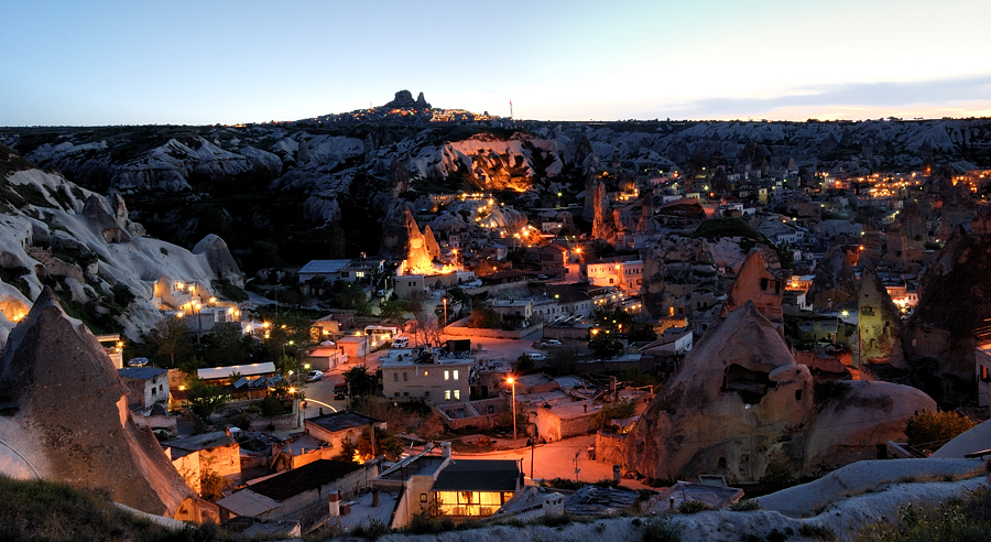 ночной Гереме, Каппадокия, Турция