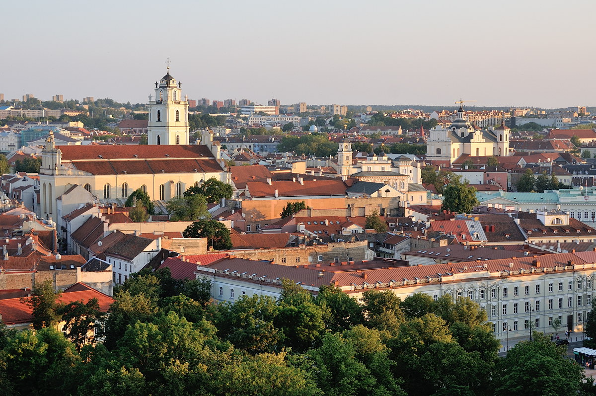 Вид на Вильнюс с башни Гидеминаса